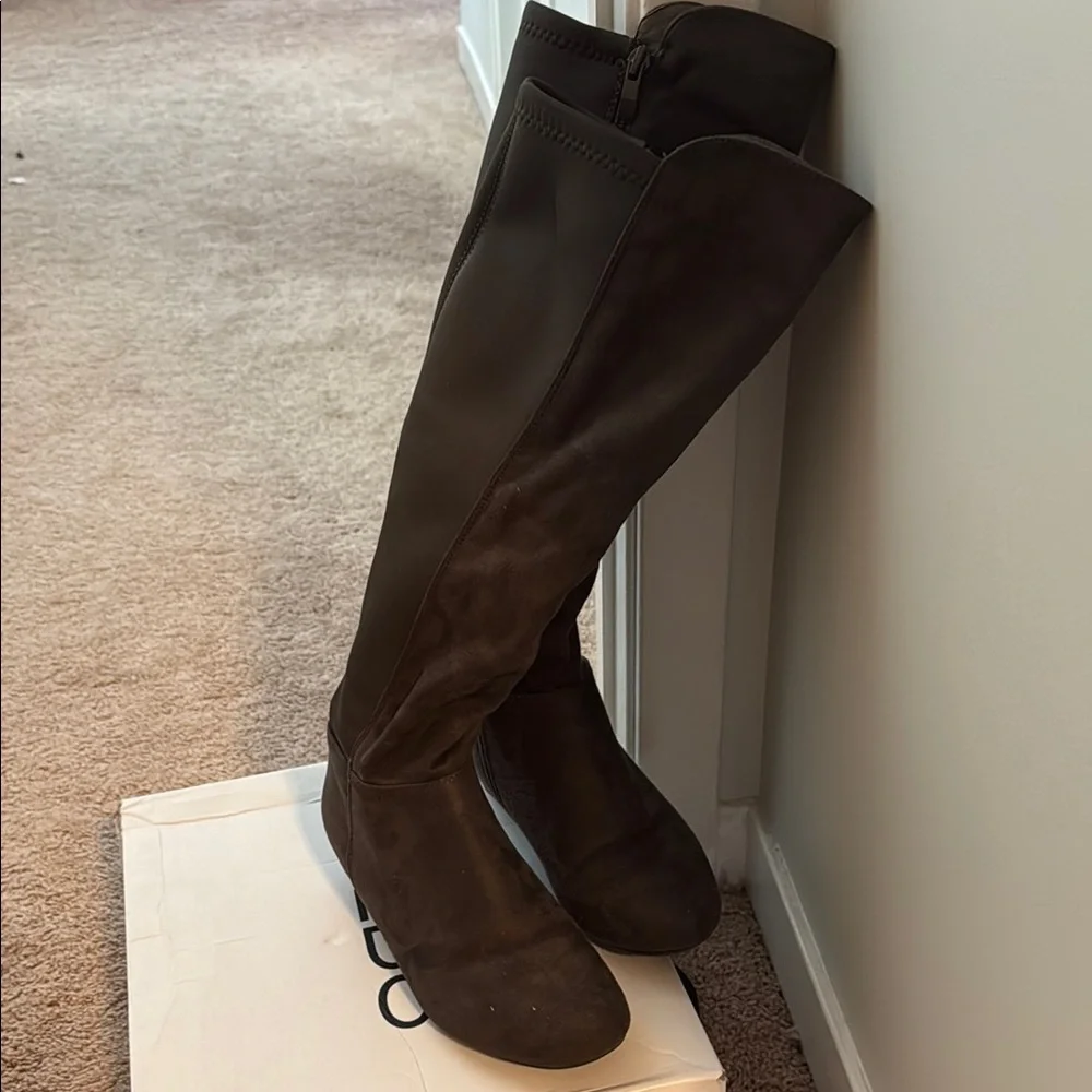 Aldo Darcia Elegant Gray Boots Knee-High